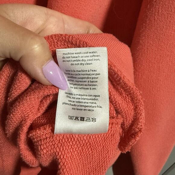 Onia Men Hooded Sweatshirt Kangaroo Pocket Casual Lounge Pink Medium - Picture 7 of 7